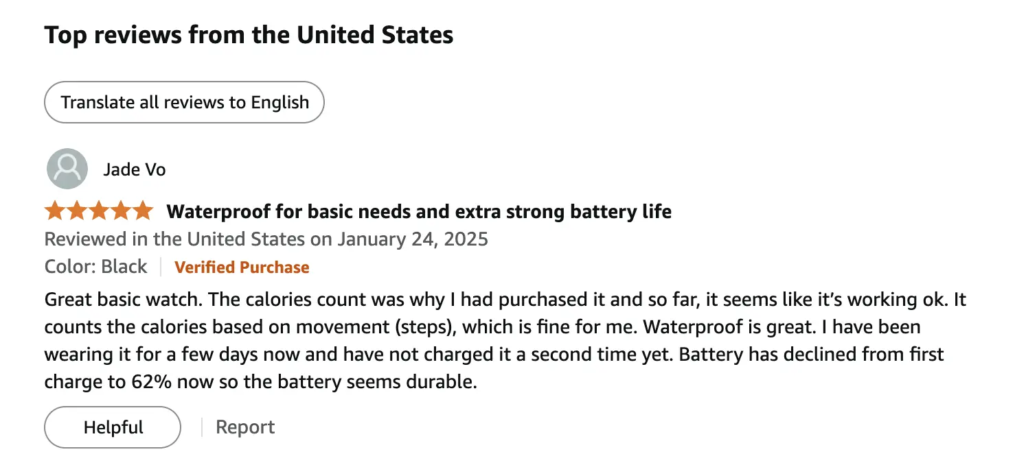 Review from Amazon