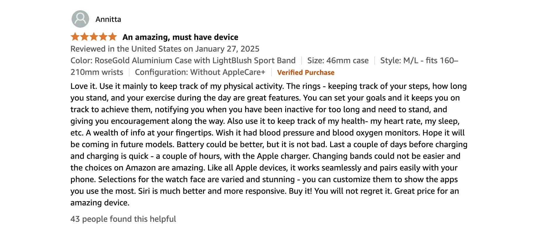 Review from Amazon