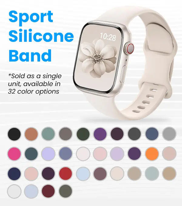 Sport Silicone Band Compatible with Apple Watch Bands