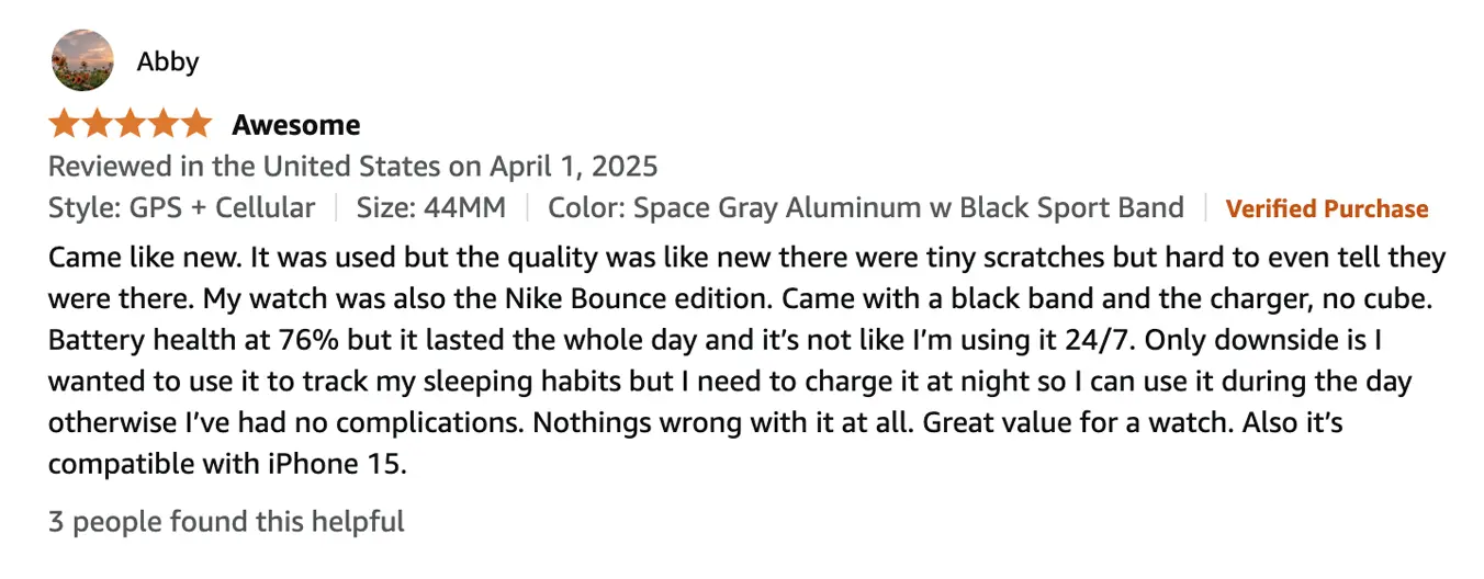 Review from Amazon