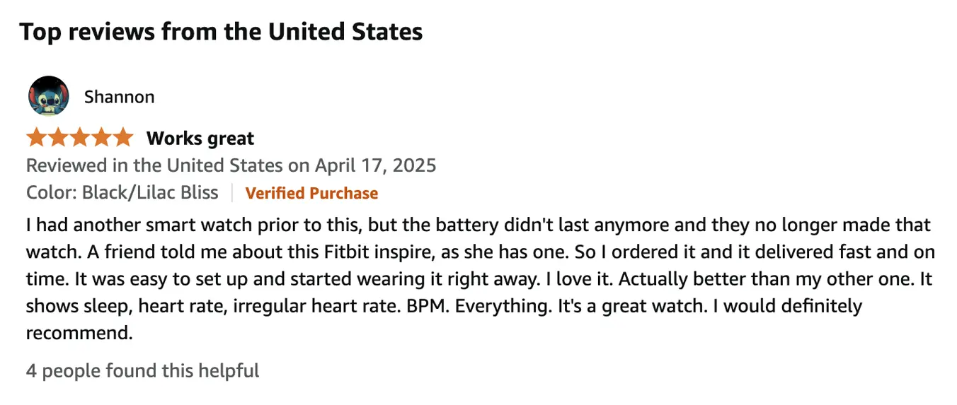 Review from Amazon