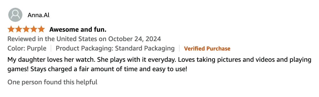 Review from Amazon